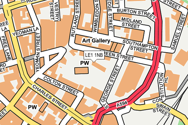 LE1 1NB map - OS OpenMap – Local (Ordnance Survey)