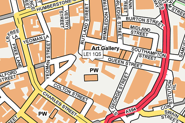 LE1 1QS map - OS OpenMap – Local (Ordnance Survey)