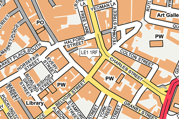 LE1 1RF map - OS OpenMap – Local (Ordnance Survey)