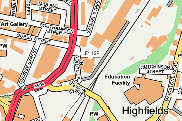 LE1 1SP map - OS OpenMap – Local (Ordnance Survey)