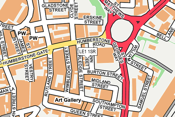 LE1 1SR map - OS OpenMap – Local (Ordnance Survey)