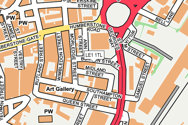 LE1 1TL map - OS OpenMap – Local (Ordnance Survey)