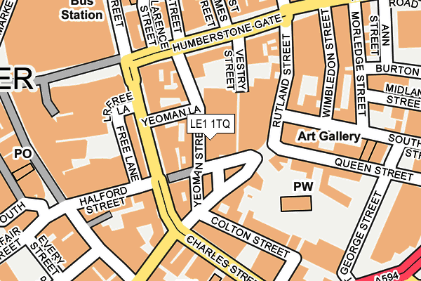 Map of CITY WATCH - LEICESTER AGAINST CRIME LIMITED at local scale