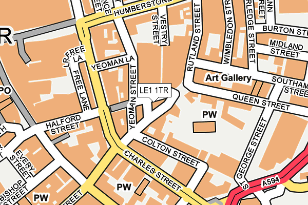 LE1 1TR map - OS OpenMap – Local (Ordnance Survey)