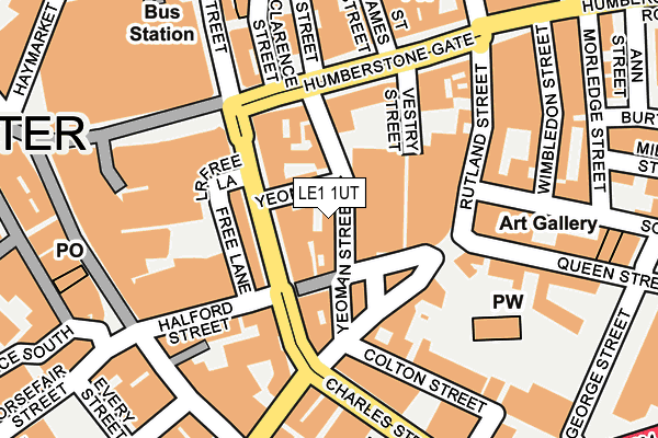 LE1 1UT map - OS OpenMap – Local (Ordnance Survey)