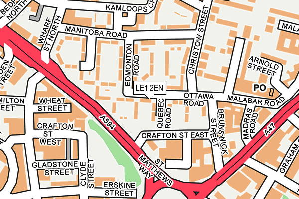 LE1 2EN map - OS OpenMap – Local (Ordnance Survey)