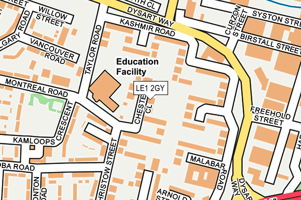 LE1 2GY map - OS OpenMap – Local (Ordnance Survey)