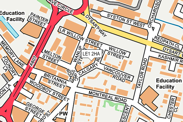 LE1 2HA map - OS OpenMap – Local (Ordnance Survey)