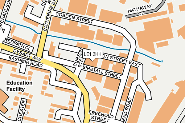 LE1 2HH map - OS OpenMap – Local (Ordnance Survey)