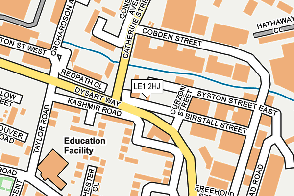 LE1 2HJ map - OS OpenMap – Local (Ordnance Survey)