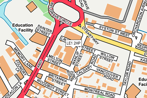 LE1 2HP map - OS OpenMap – Local (Ordnance Survey)