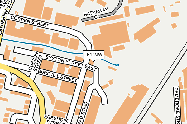 LE1 2JW map - OS OpenMap – Local (Ordnance Survey)