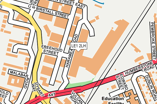 LE1 2LH map - OS OpenMap – Local (Ordnance Survey)
