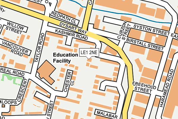 LE1 2NE map - OS OpenMap – Local (Ordnance Survey)