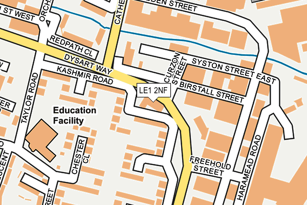 LE1 2NF map - OS OpenMap – Local (Ordnance Survey)