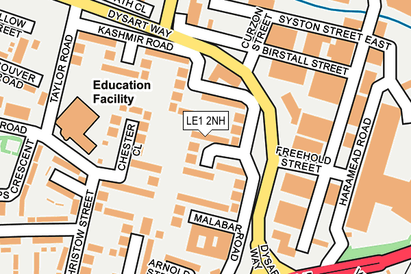 LE1 2NH map - OS OpenMap – Local (Ordnance Survey)