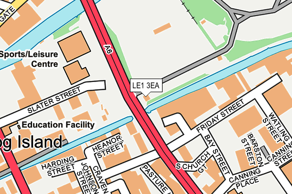 LE1 3EA map - OS OpenMap – Local (Ordnance Survey)