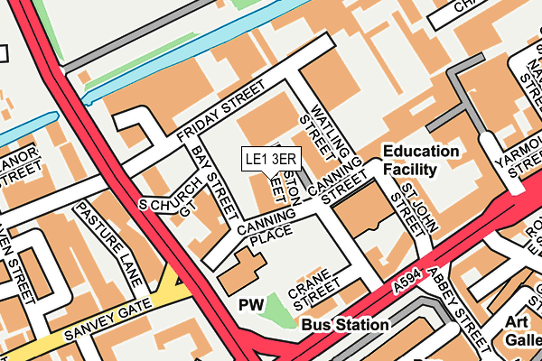 LE1 3ER map - OS OpenMap – Local (Ordnance Survey)