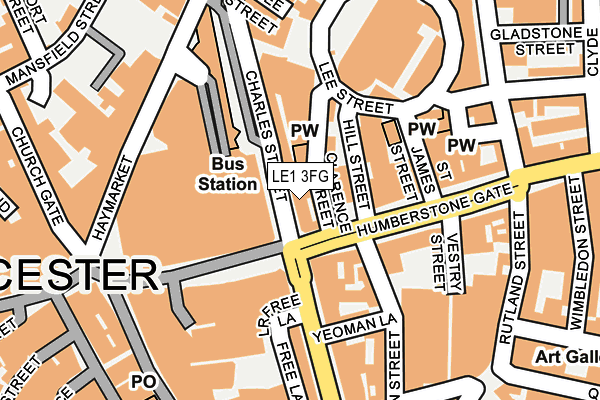 LE1 3FG map - OS OpenMap – Local (Ordnance Survey)