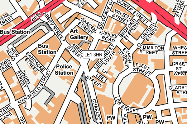 LE1 3HR map - OS OpenMap – Local (Ordnance Survey)