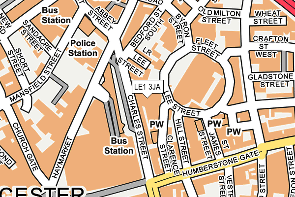 LE1 3JA map - OS OpenMap – Local (Ordnance Survey)