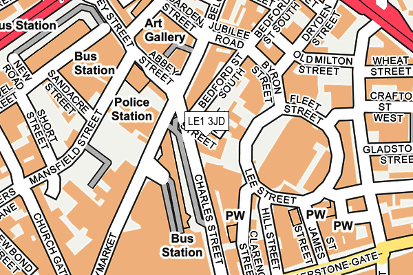 LE1 3JD map - OS OpenMap – Local (Ordnance Survey)