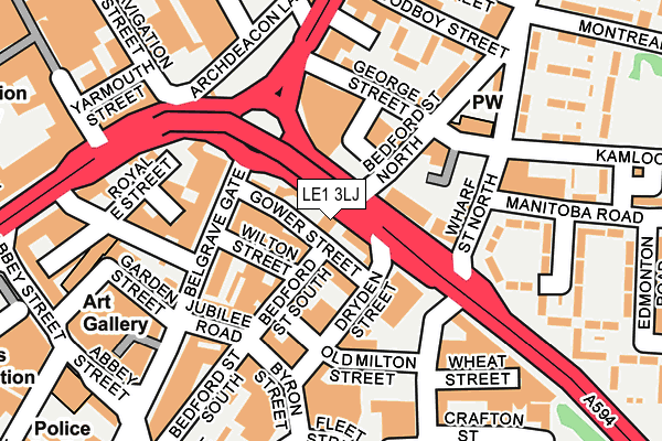 Map of VICTORIA FLATS LTD at local scale