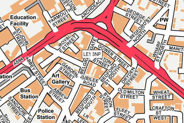 LE1 3NP map - OS OpenMap – Local (Ordnance Survey)