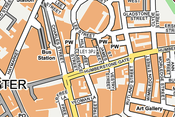 LE1 3PJ map - OS OpenMap – Local (Ordnance Survey)