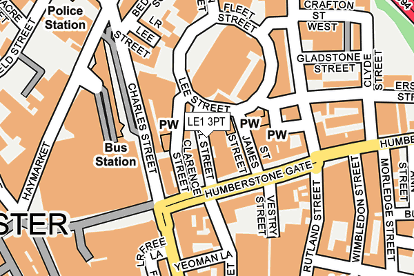 LE1 3PT map - OS OpenMap – Local (Ordnance Survey)