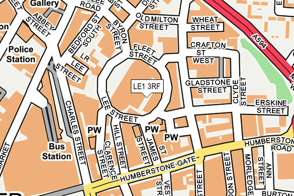 LE1 3RF map - OS OpenMap – Local (Ordnance Survey)
