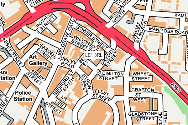 LE1 3RL map - OS OpenMap – Local (Ordnance Survey)