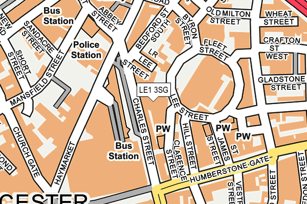 LE1 3SG map - OS OpenMap – Local (Ordnance Survey)