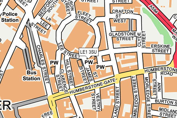 LE1 3SU map - OS OpenMap – Local (Ordnance Survey)