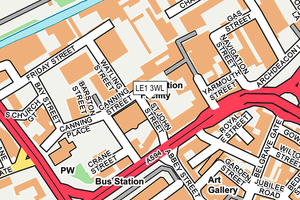 LE1 3WL map - OS OpenMap – Local (Ordnance Survey)