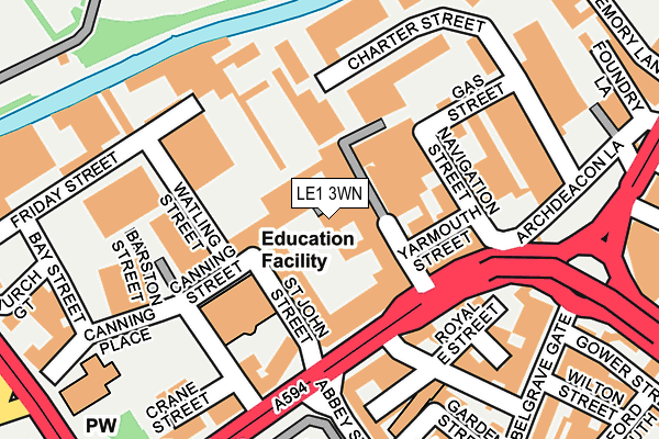 LE1 3WN map - OS OpenMap – Local (Ordnance Survey)