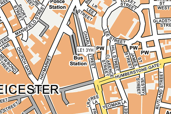 LE1 3YH map - OS OpenMap – Local (Ordnance Survey)