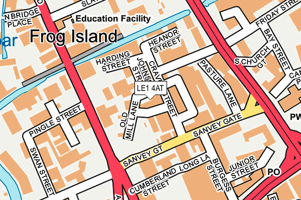 LE1 4AT map - OS OpenMap – Local (Ordnance Survey)