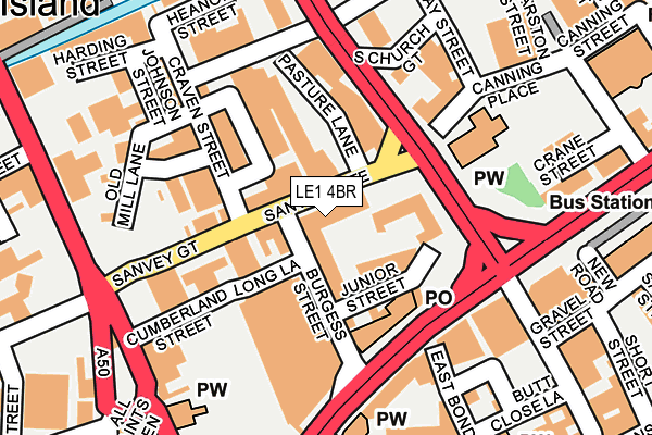 LE1 4BR map - OS OpenMap – Local (Ordnance Survey)