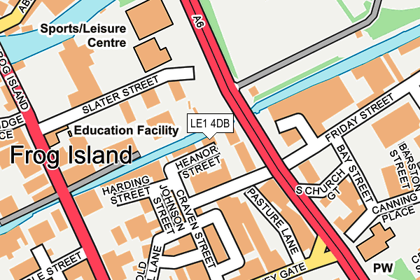 LE1 4DB map - OS OpenMap – Local (Ordnance Survey)