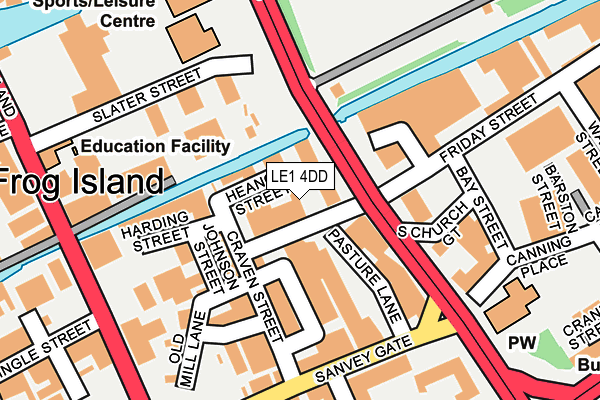 LE1 4DD map - OS OpenMap – Local (Ordnance Survey)