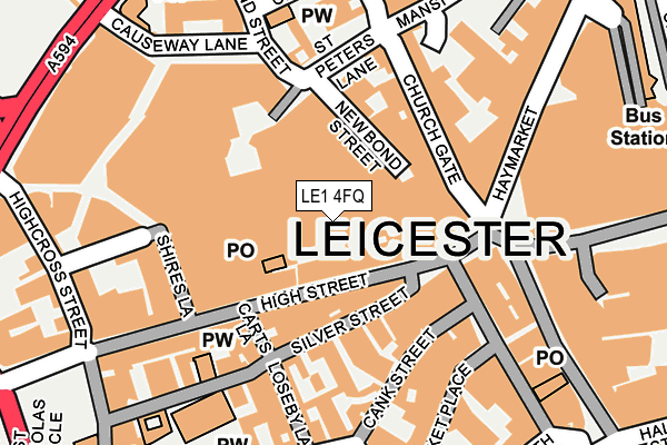 LE1 4FQ map - OS OpenMap – Local (Ordnance Survey)