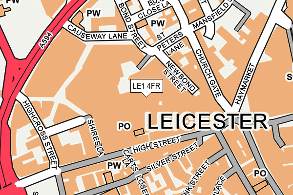 LE1 4FR map - OS OpenMap – Local (Ordnance Survey)