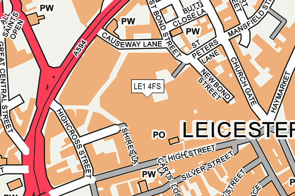 LE1 4FS map - OS OpenMap – Local (Ordnance Survey)