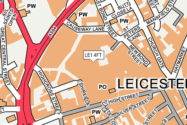 LE1 4FT map - OS OpenMap – Local (Ordnance Survey)