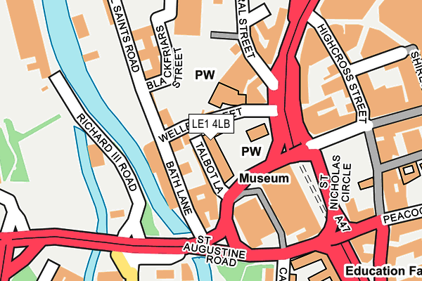 LE1 4LB map - OS OpenMap – Local (Ordnance Survey)