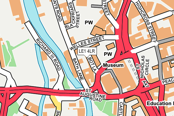 LE1 4LR map - OS OpenMap – Local (Ordnance Survey)