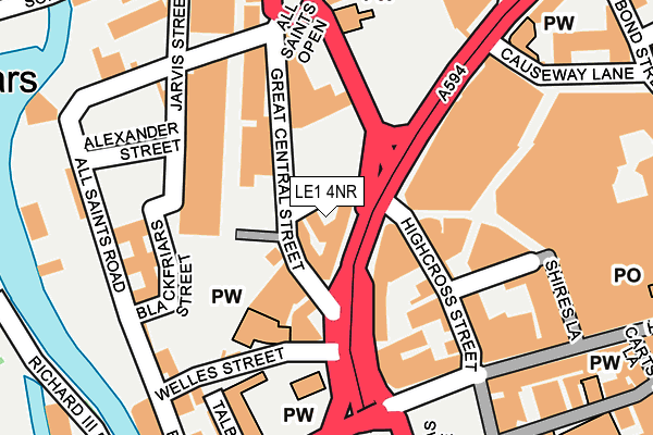 LE1 4NR map - OS OpenMap – Local (Ordnance Survey)