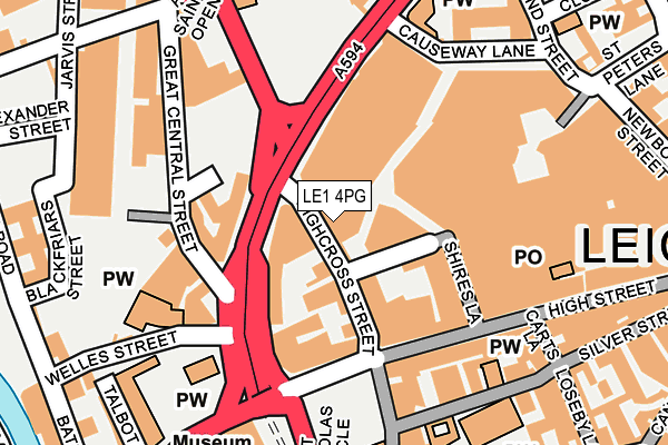 LE1 4PG map - OS OpenMap – Local (Ordnance Survey)