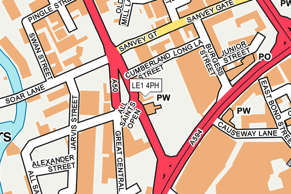 LE1 4PH map - OS OpenMap – Local (Ordnance Survey)